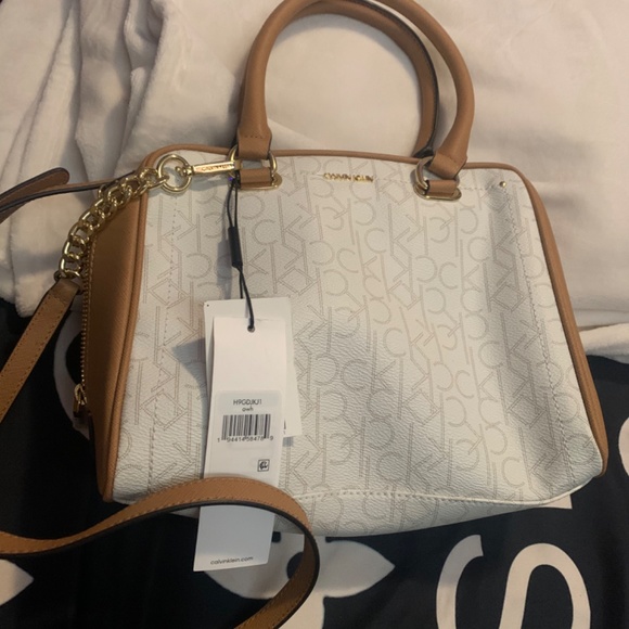 Calvin Klein beige and tan purse - Picture 2 of 6